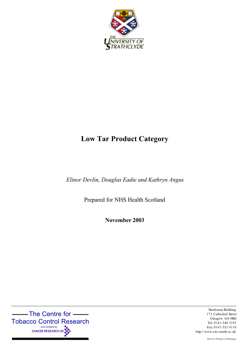 Low Tar Product Category