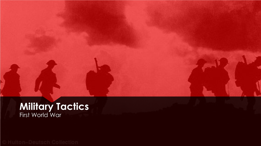 Military Tactics First World War Starter Task: 60 Second Challenge