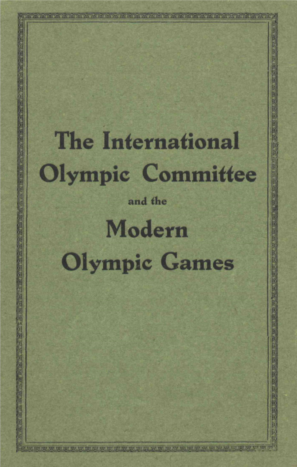 Olympic Charter 1933