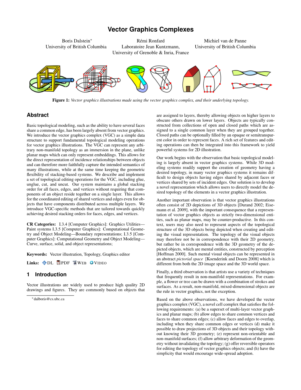 Vector Graphics Complexes