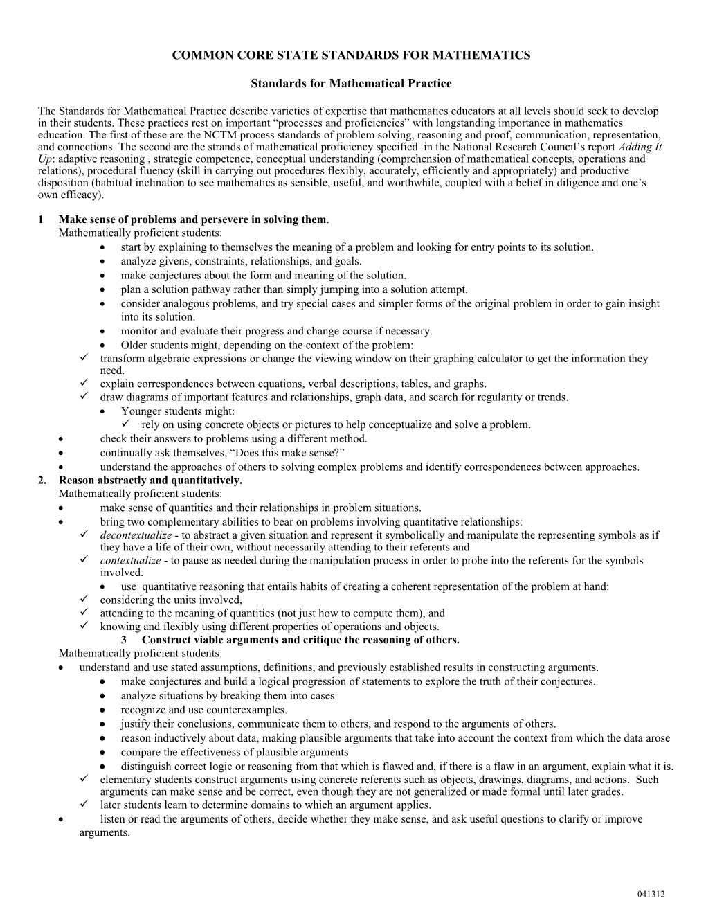 Common Core State Standards for Mathematics s1