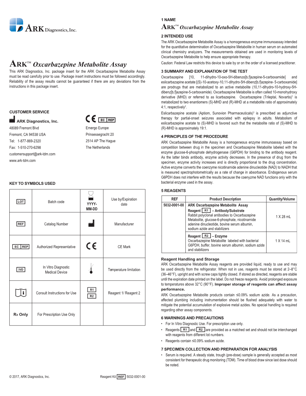 ARK™ Oxcarbazepine Metabolite Assay