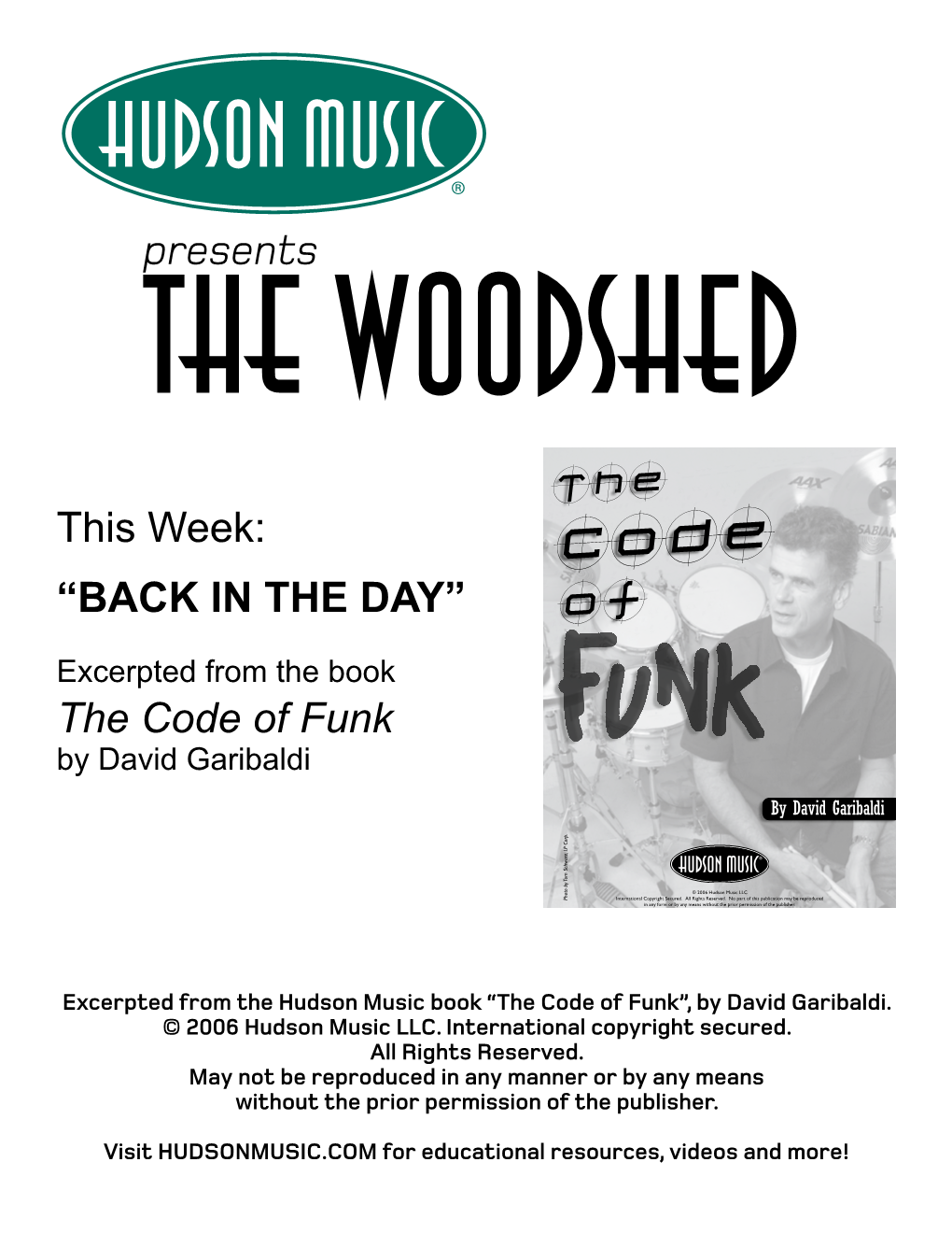 The Code of Funk”, by David Garibaldi