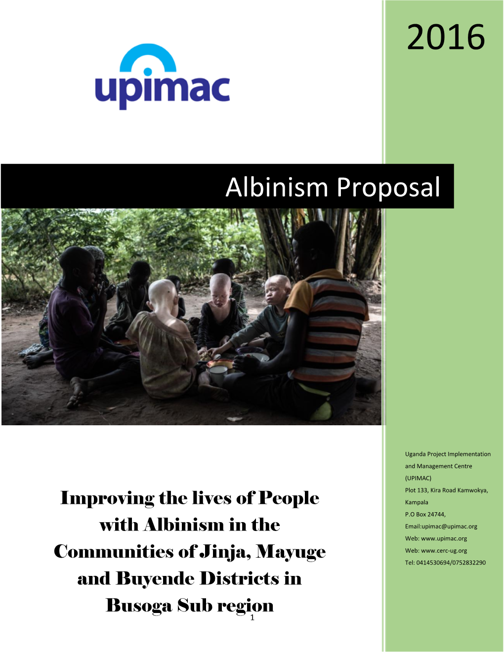 Albinism Proposal