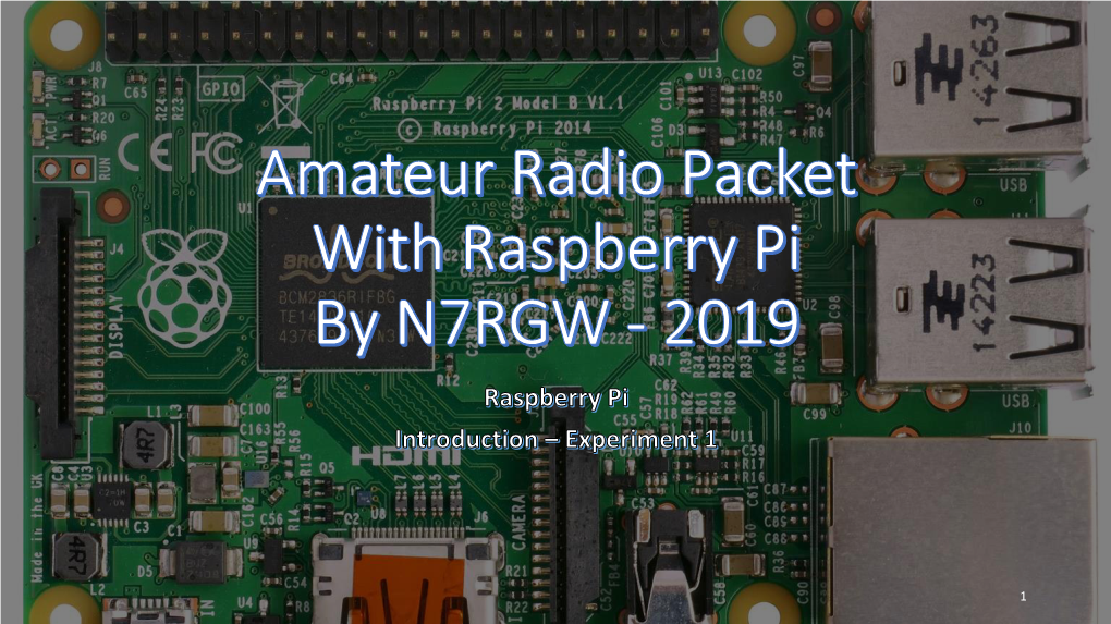 Amateur Radio Packet with Raspberry Pi by N7RGW