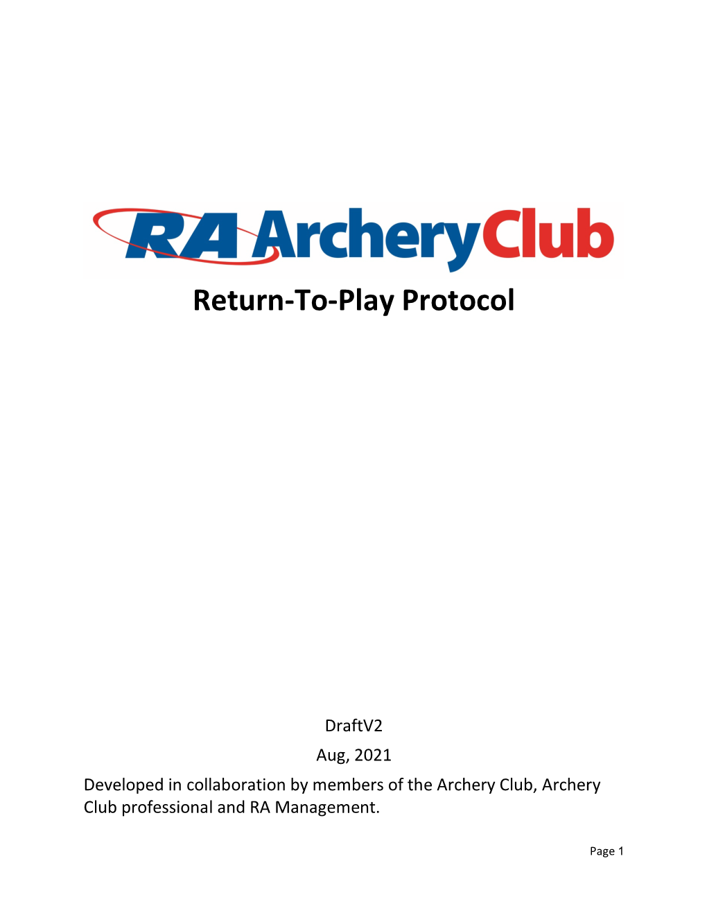 Archery Return to Play V2