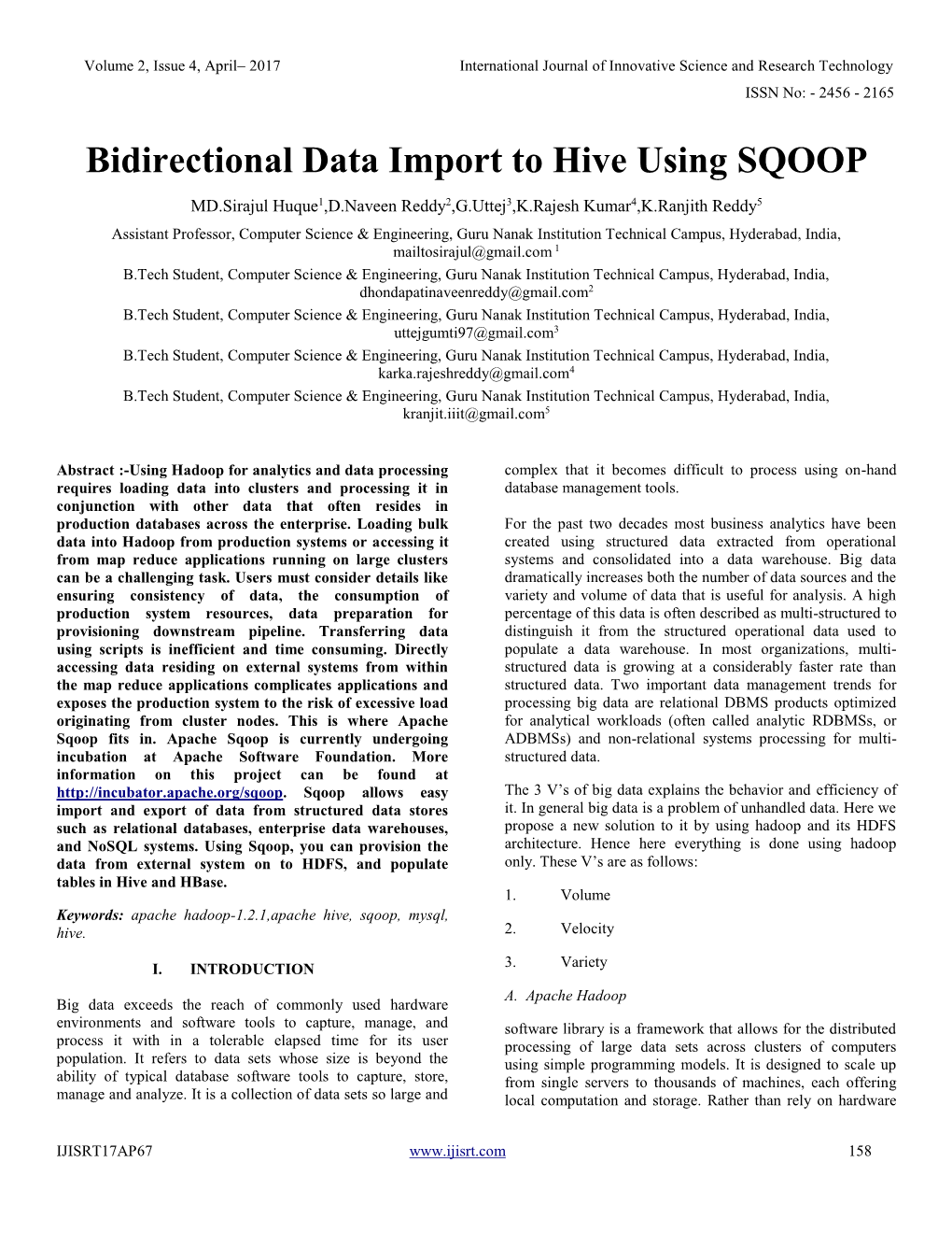 Bidirectional Data Import to Hive Using SQOOP