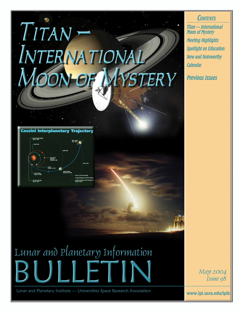 Lunar and Planetary Information Bulletin, Issue 98