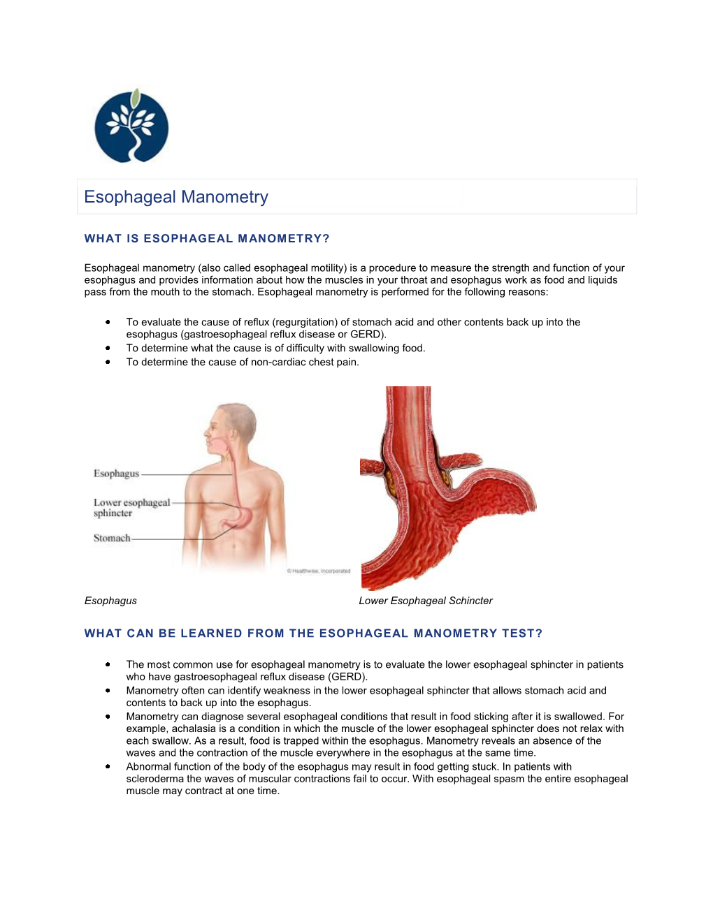 Esophageal Manometry