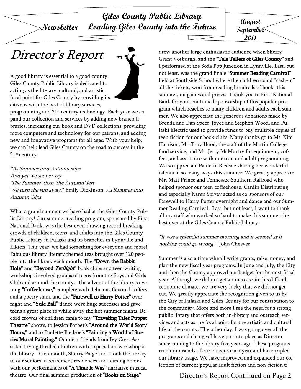 Director's Report