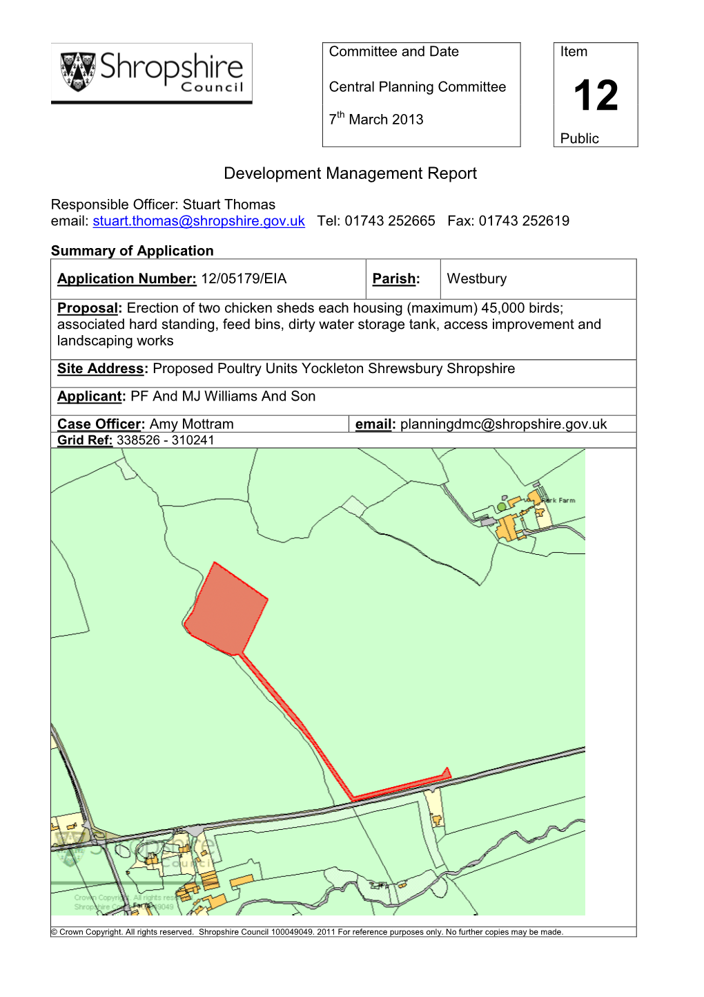 Development Management Report