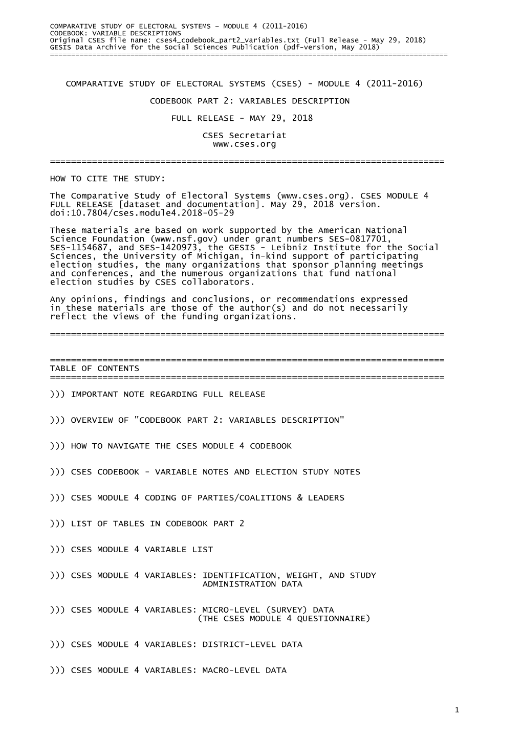 Comparative Study of Electoral Systems Module 4