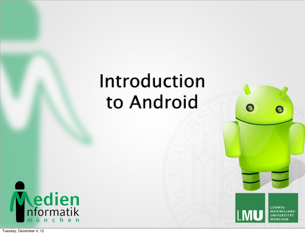 Introduction to Android