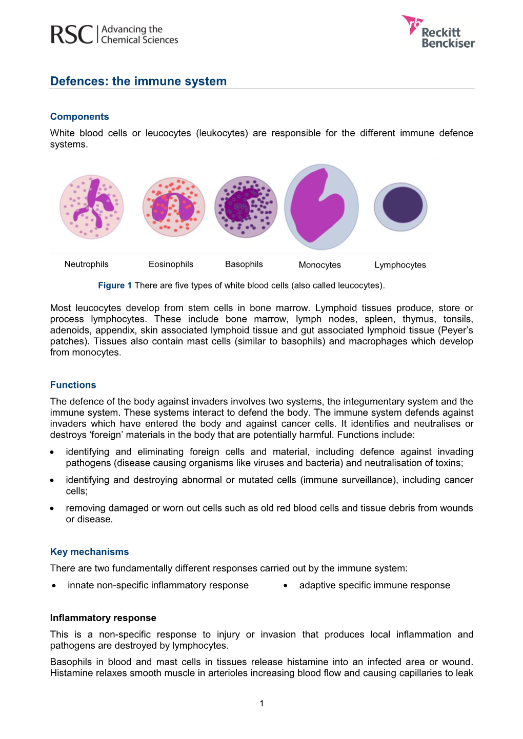 Defences: the Immune System