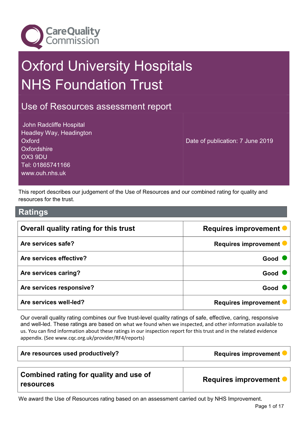 Oxford University Hospitals NHS Foundation Trust