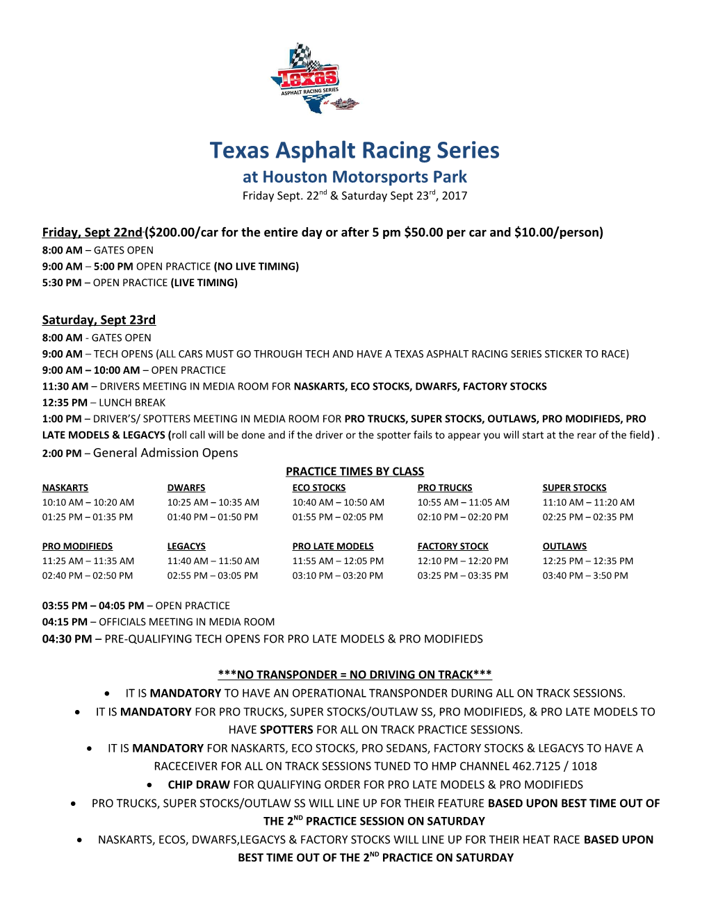 Texas Asphalt Racing Series