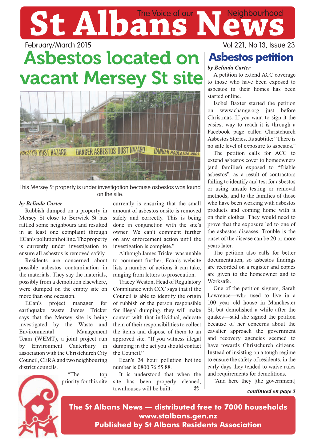 Asbestos Located on Vacant Mersey St Site