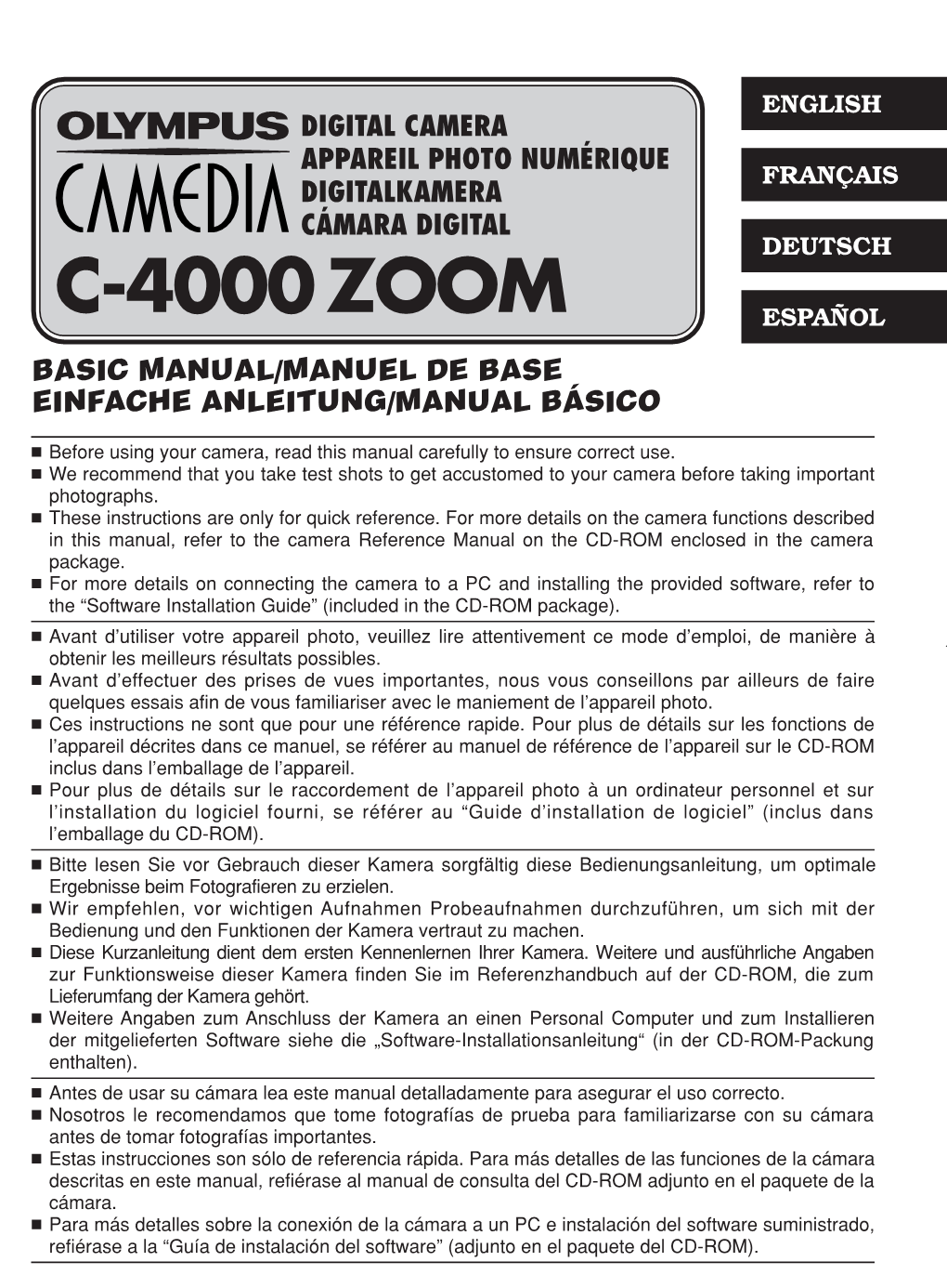 C-4000 Zoom Basic Manual