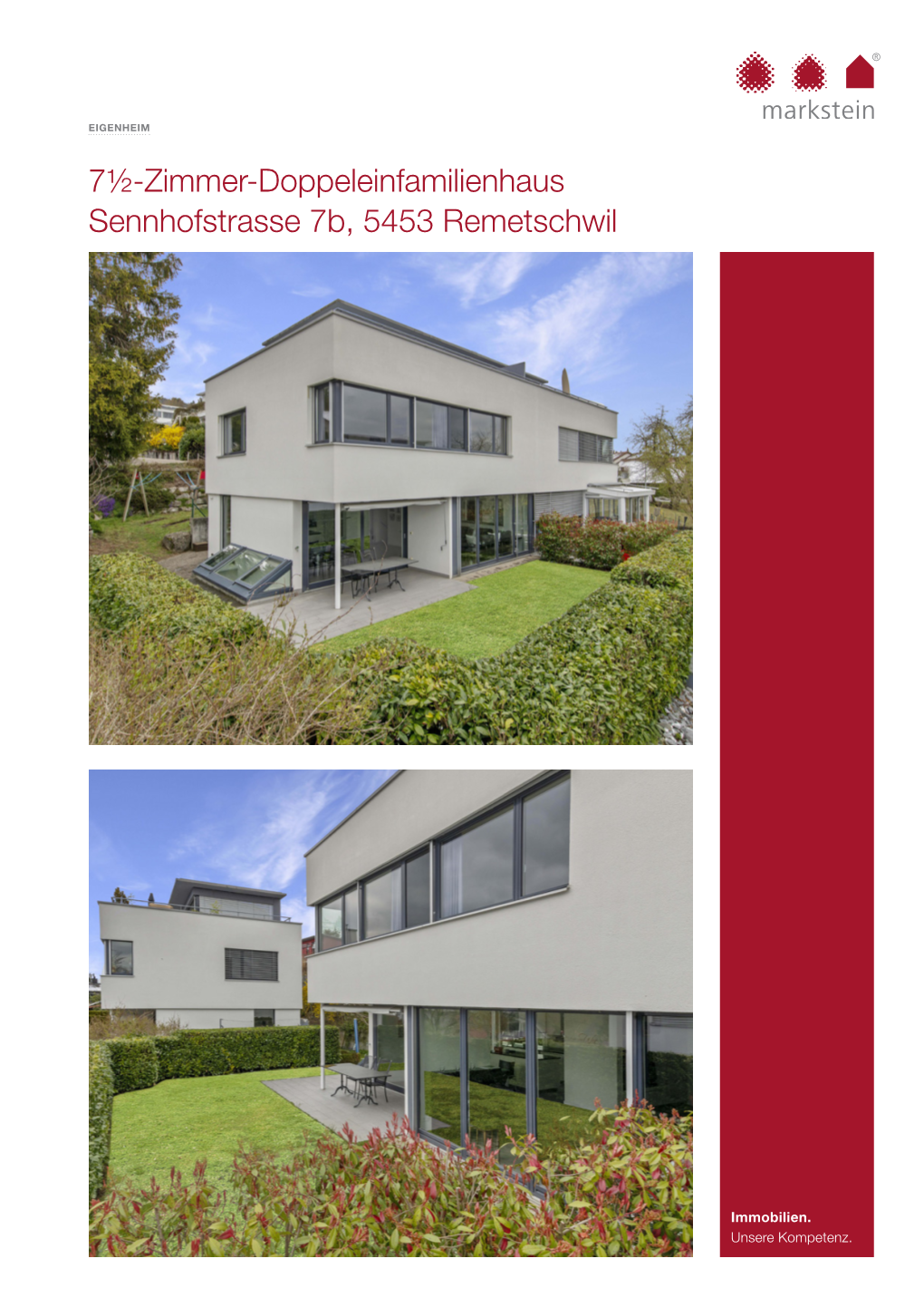 7½-Zimmer-Doppeleinfamilienhaus Sennhofstrasse 7B, 5453 Remetschwil