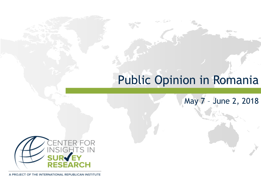 Public Opinion in Romania