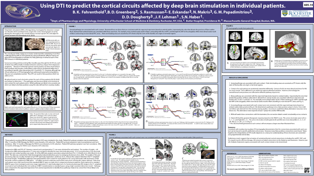 DBS), a Therapy Being Investigated for Obsessive-Compul- Several Pathways Are Associated with Each Contact