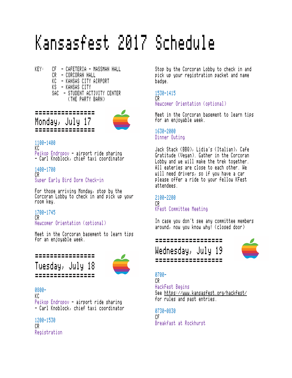 Kfest 2017 Schedule