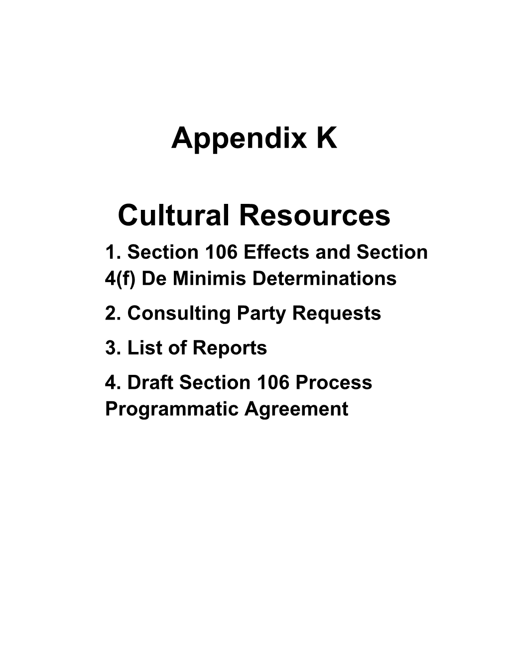 Appendix K Cultural Resources