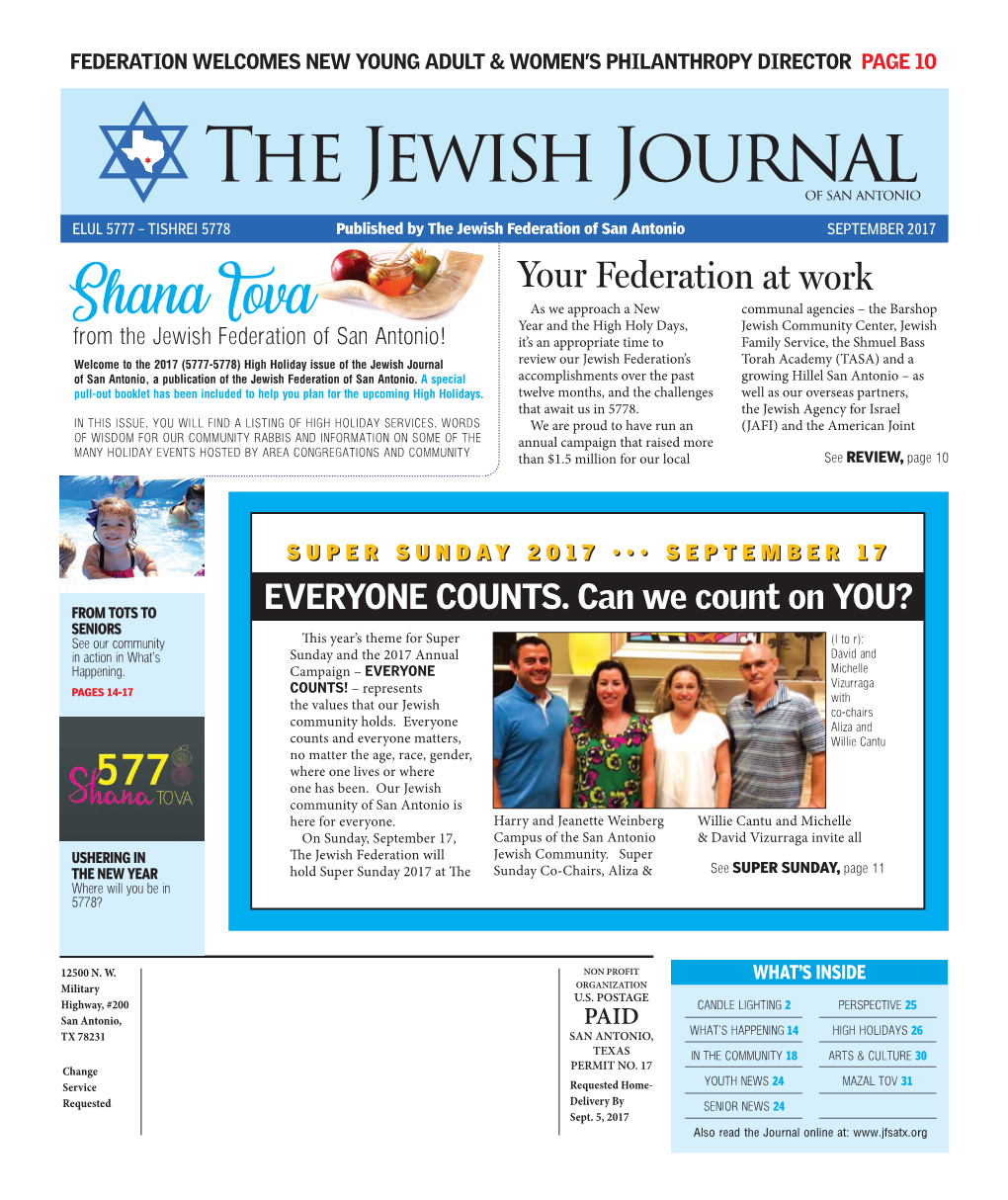 Jewish Journal September 2017