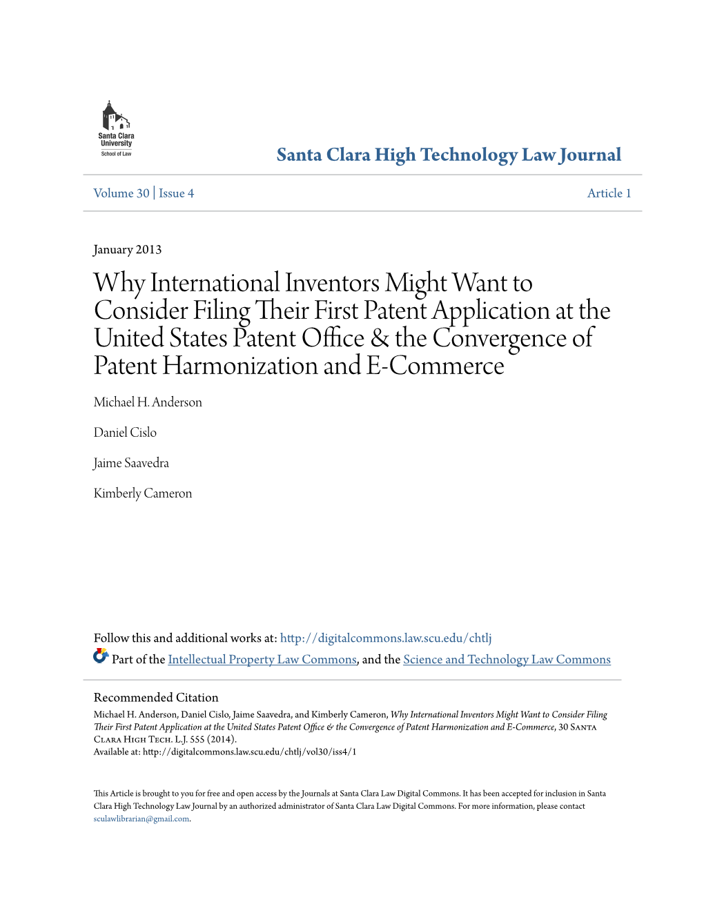 Why International Inventors Might Want to Consider Filing Their First Patent Application at the United States Patent Office &