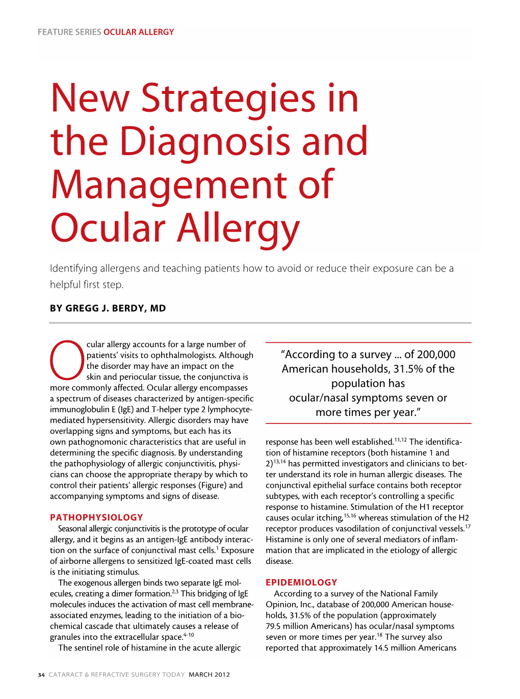 New Strategies in the Diagnosis and Management of Ocular Allergy