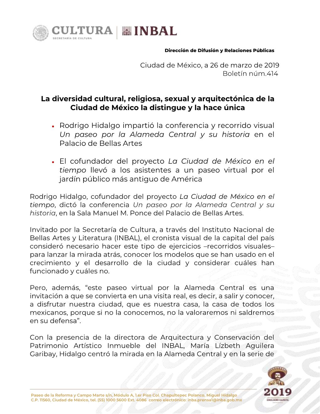 La Diversidad Cultural, Religiosa, Sexual Y Arquitectónica De La Ciudad De México La Distingue Y La Hace Única • Rodrigo Hi