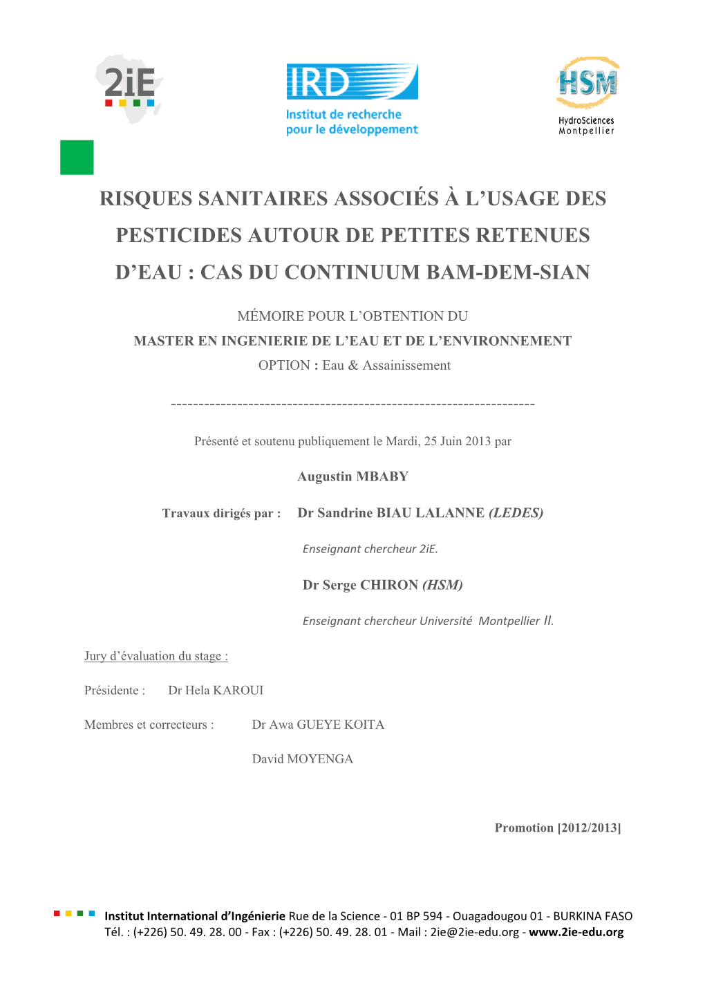 Risques Sanitaires Associés À L'usage Des Pesticides