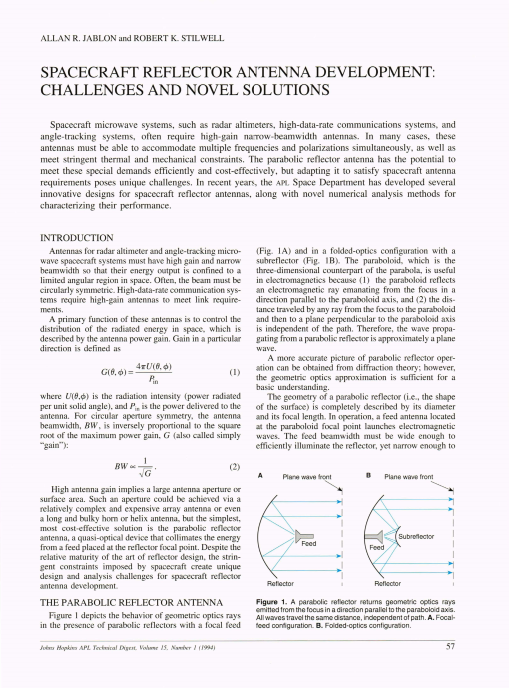 Spacecraft Reflector Antenna Development: Challenges and Novel Solutions