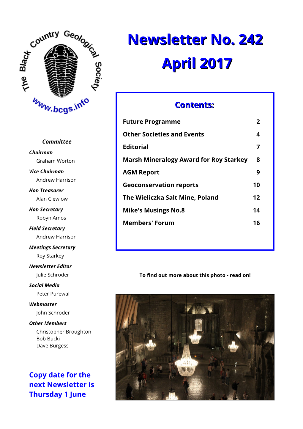 Newsletter No. 242 April 2017