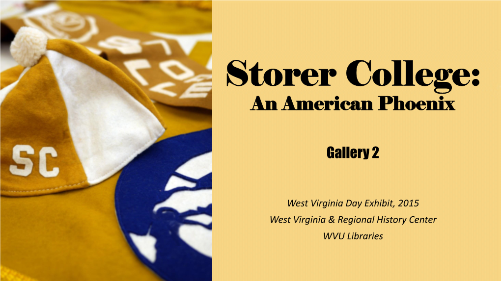 Storer College: an American Phoenix