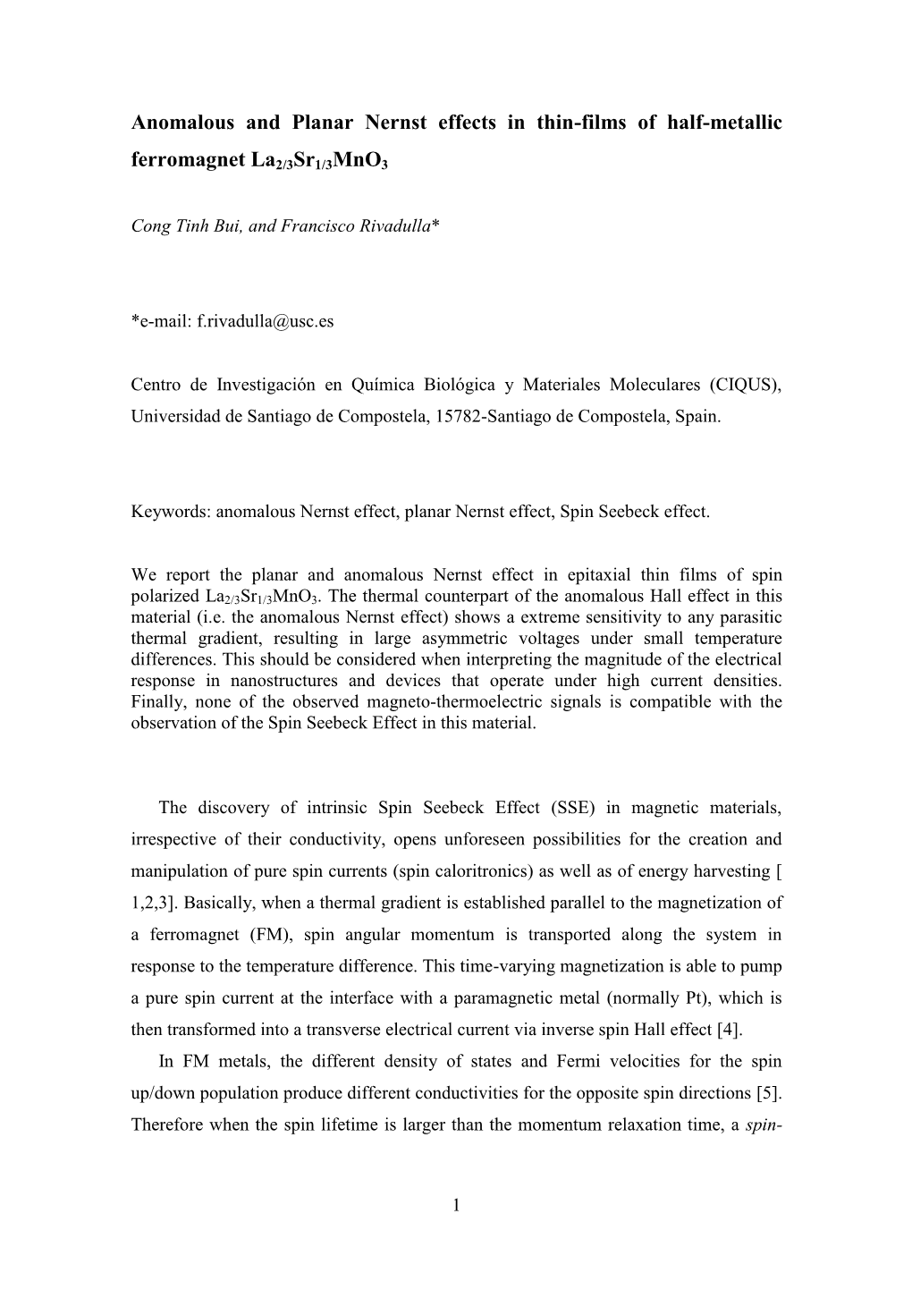 Anomalous and Planar Nernst Effects in Thin-Films of Half-Metallic Ferromagnet La2/3Sr1/3Mno3