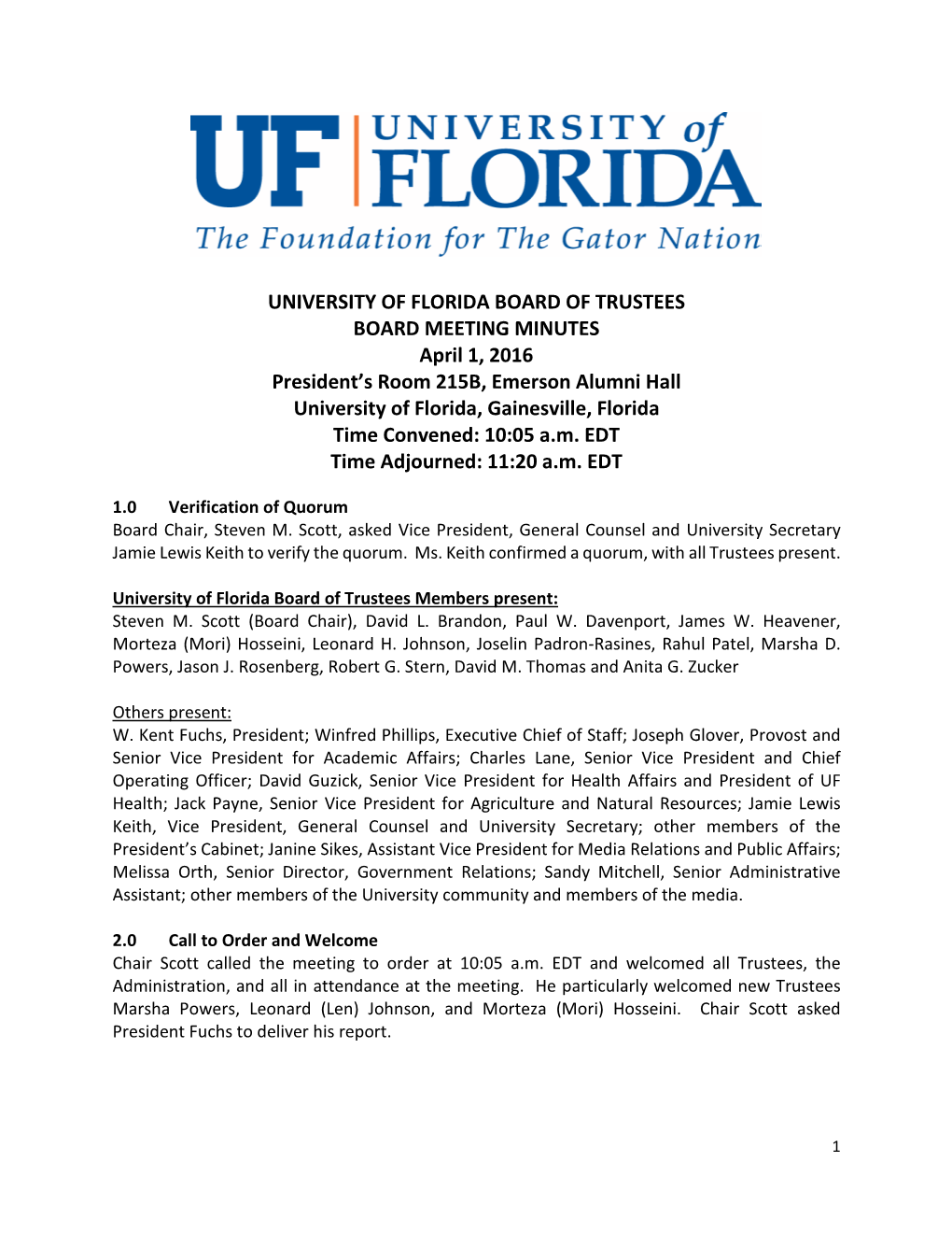 University of Florida Board of Trustees