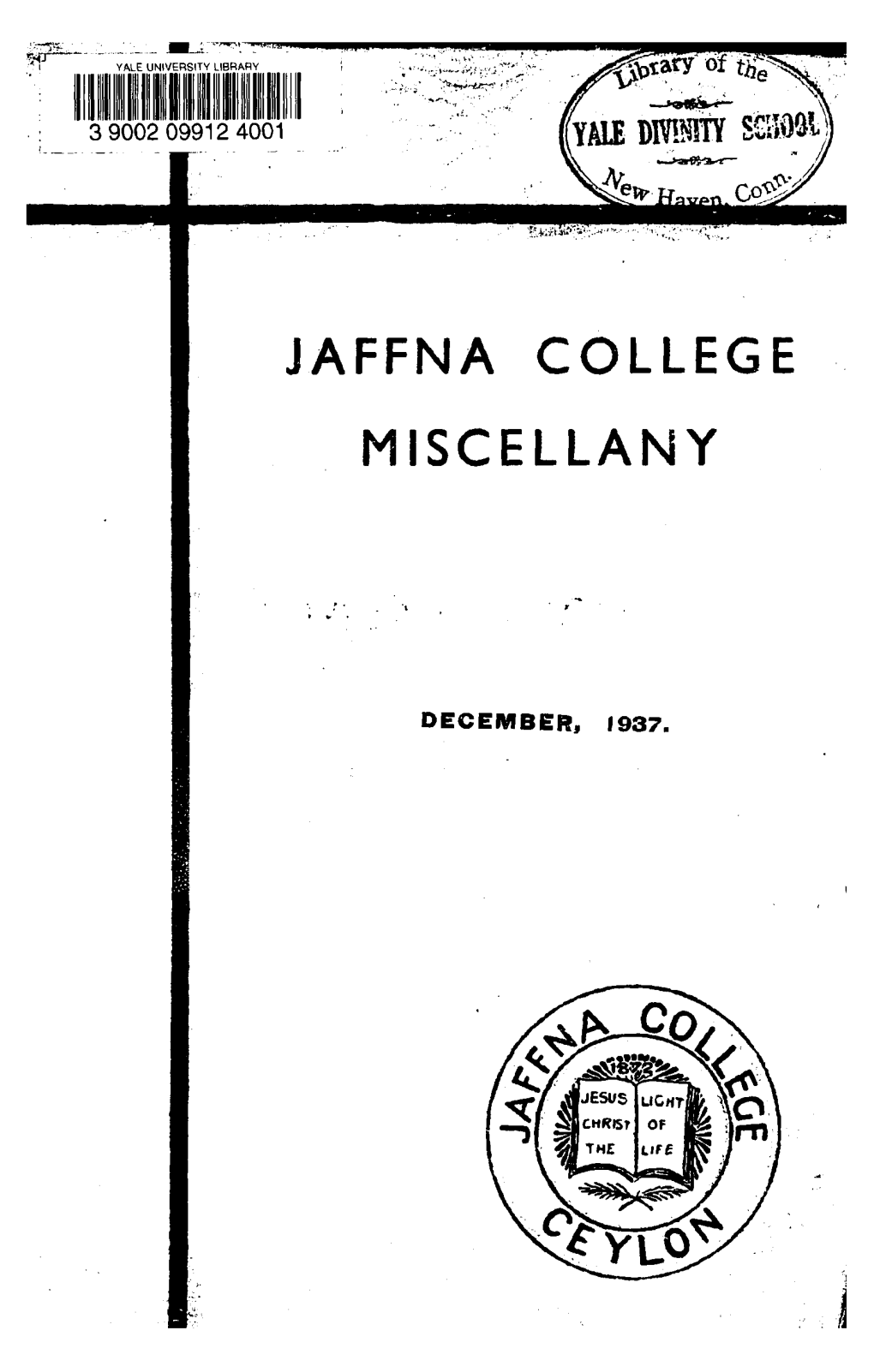 Jaffna College Miscellany