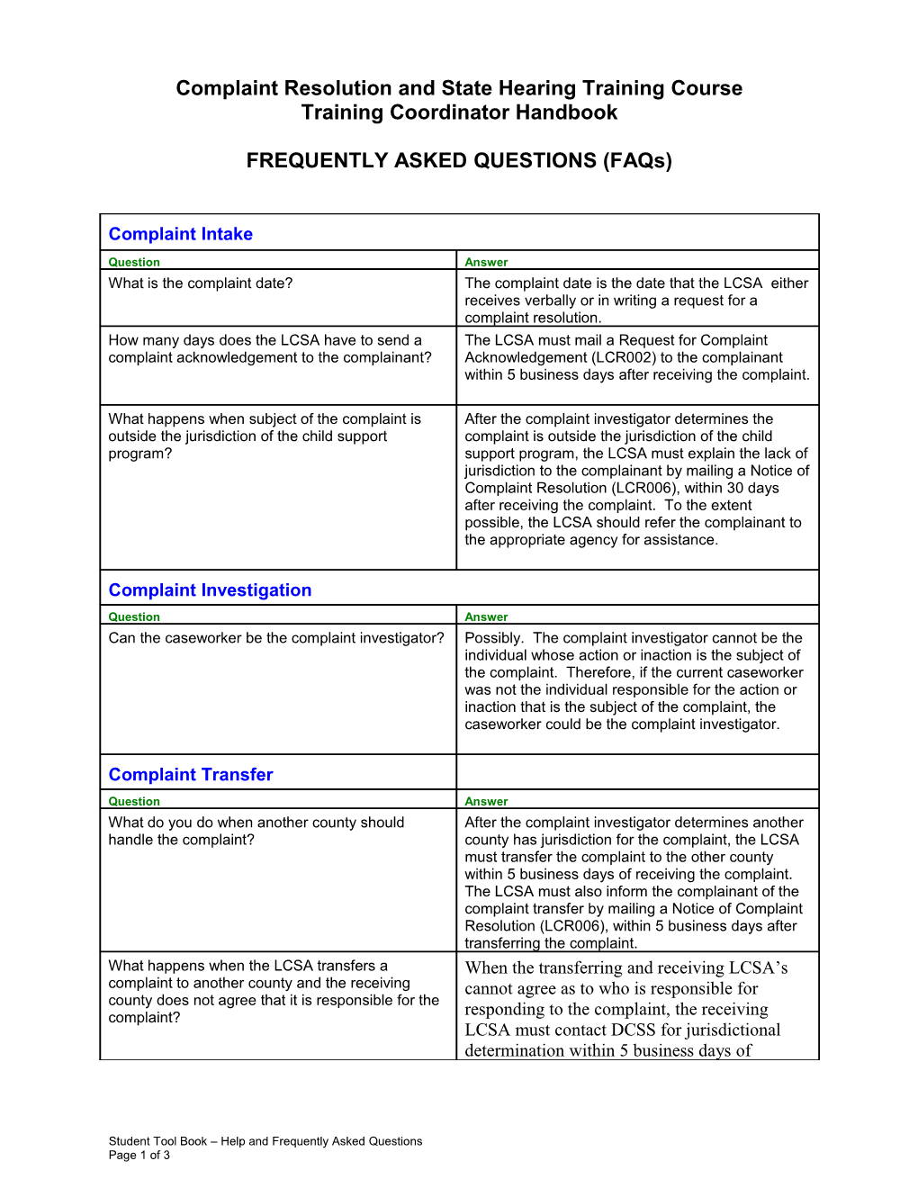 Hand Book Coordinator Instructions