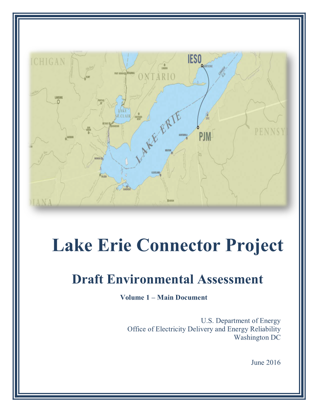 Lake Erie Connector Project Environmental Assessment Draft