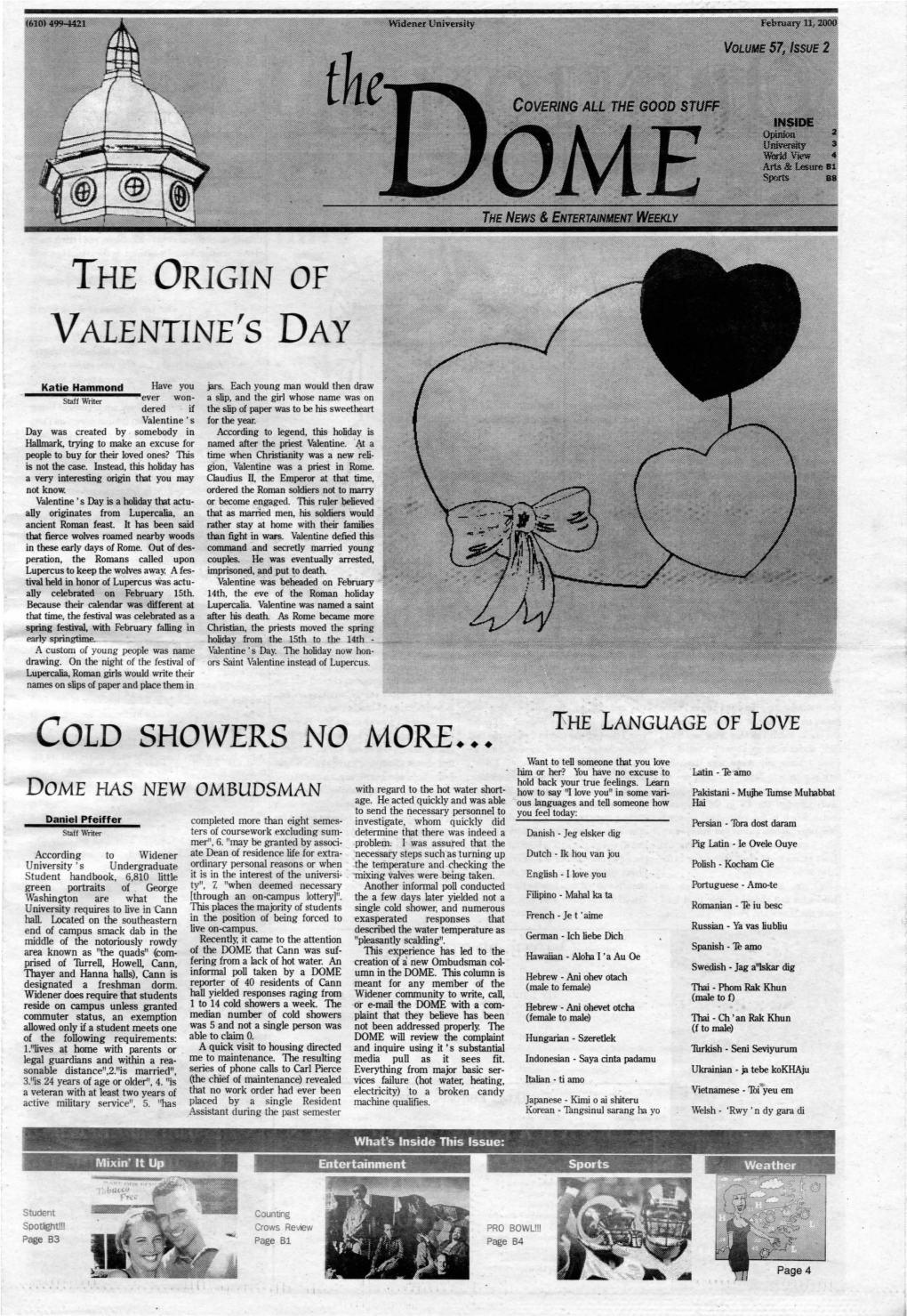 The Origin of Valentine's Day Cold Showers No More •
