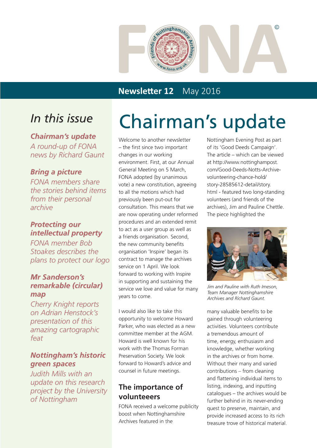 Chairman's Update