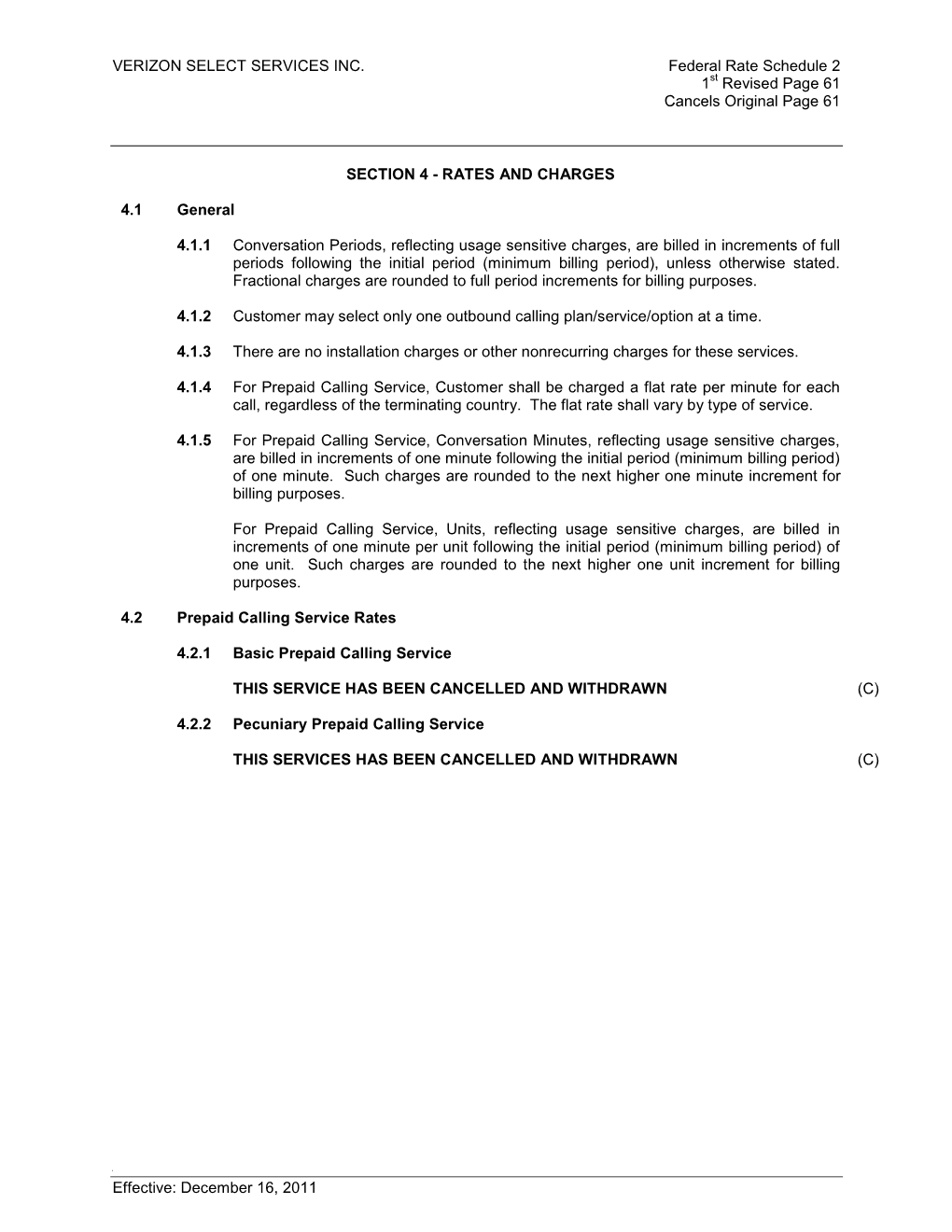 Section 4- Rates & Charges