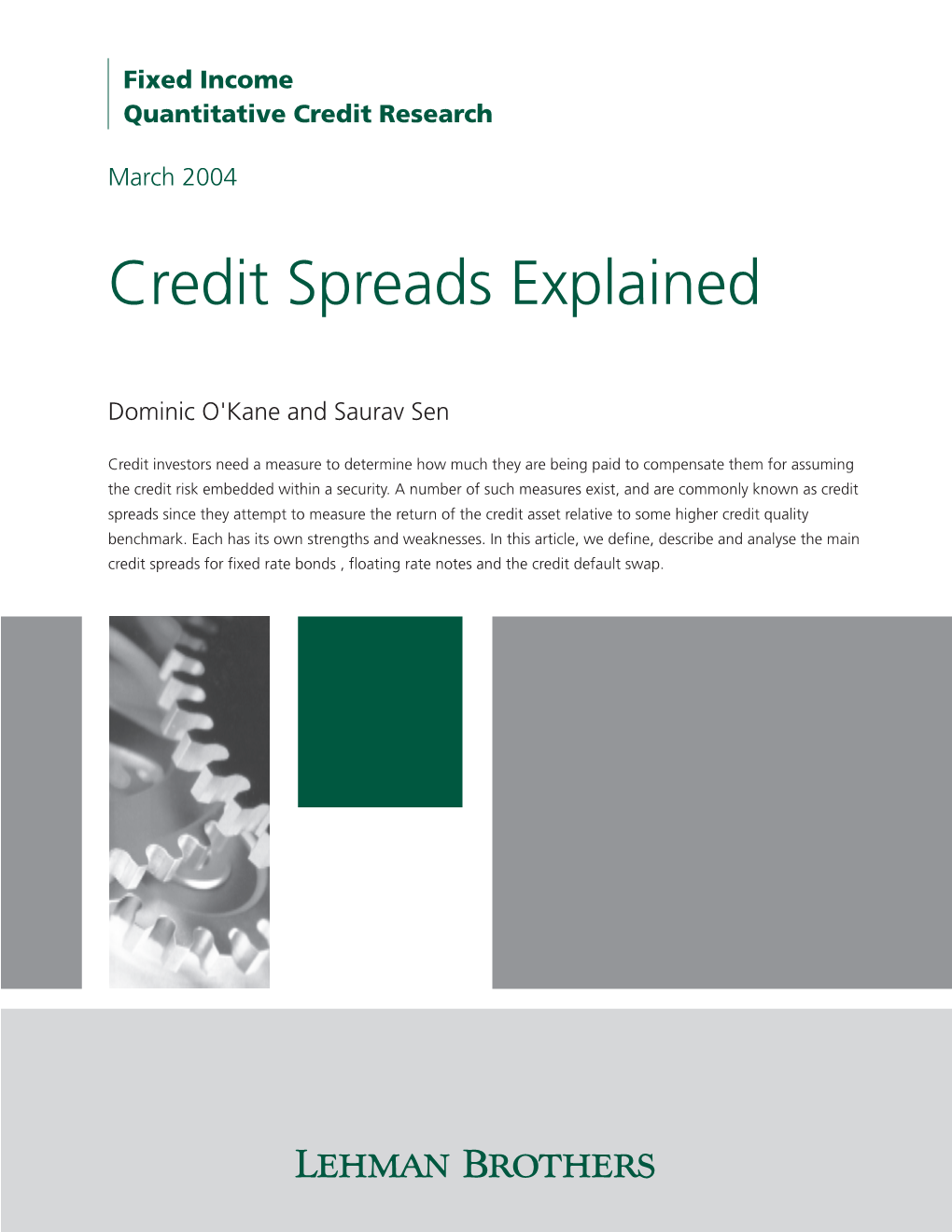 Credit Spreads Explained.Pmd