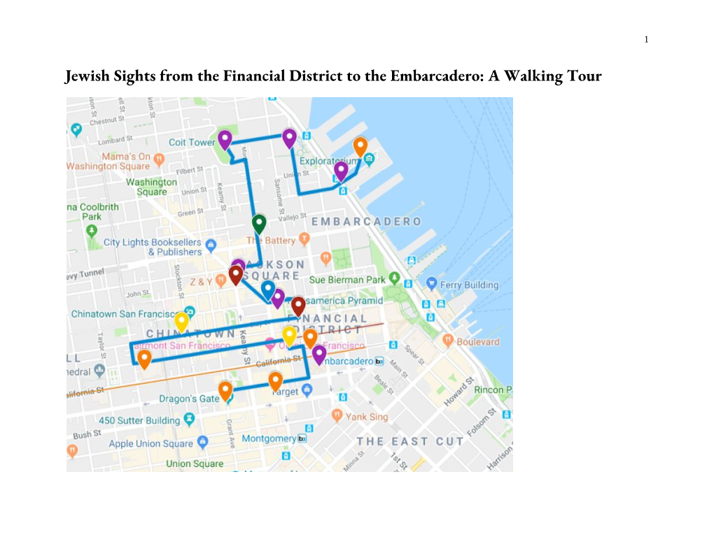 Jewish Sights from the Financial District to the Embarcadero: a Walking Tour