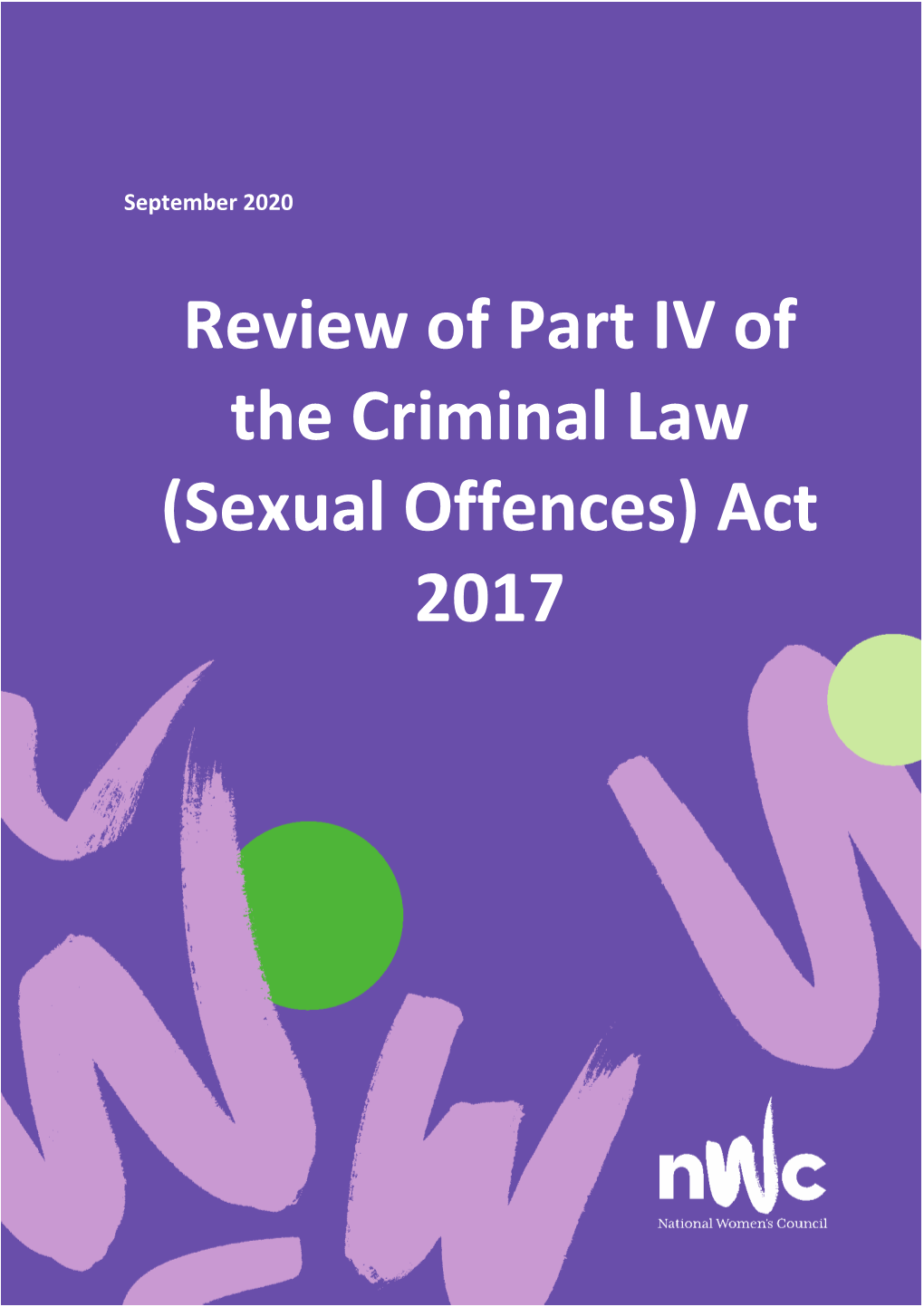 Review of Part IV of the Criminal Law (Sexual Offences) Act 2017