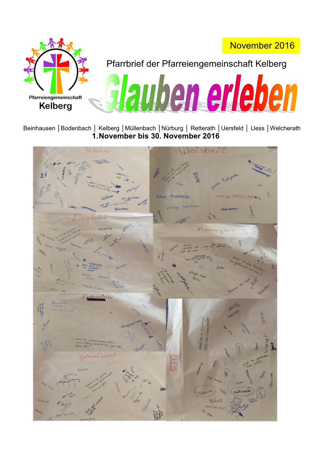 Pfarrbrief Der Pfarreiengemeinschaft Kelberg November 2016