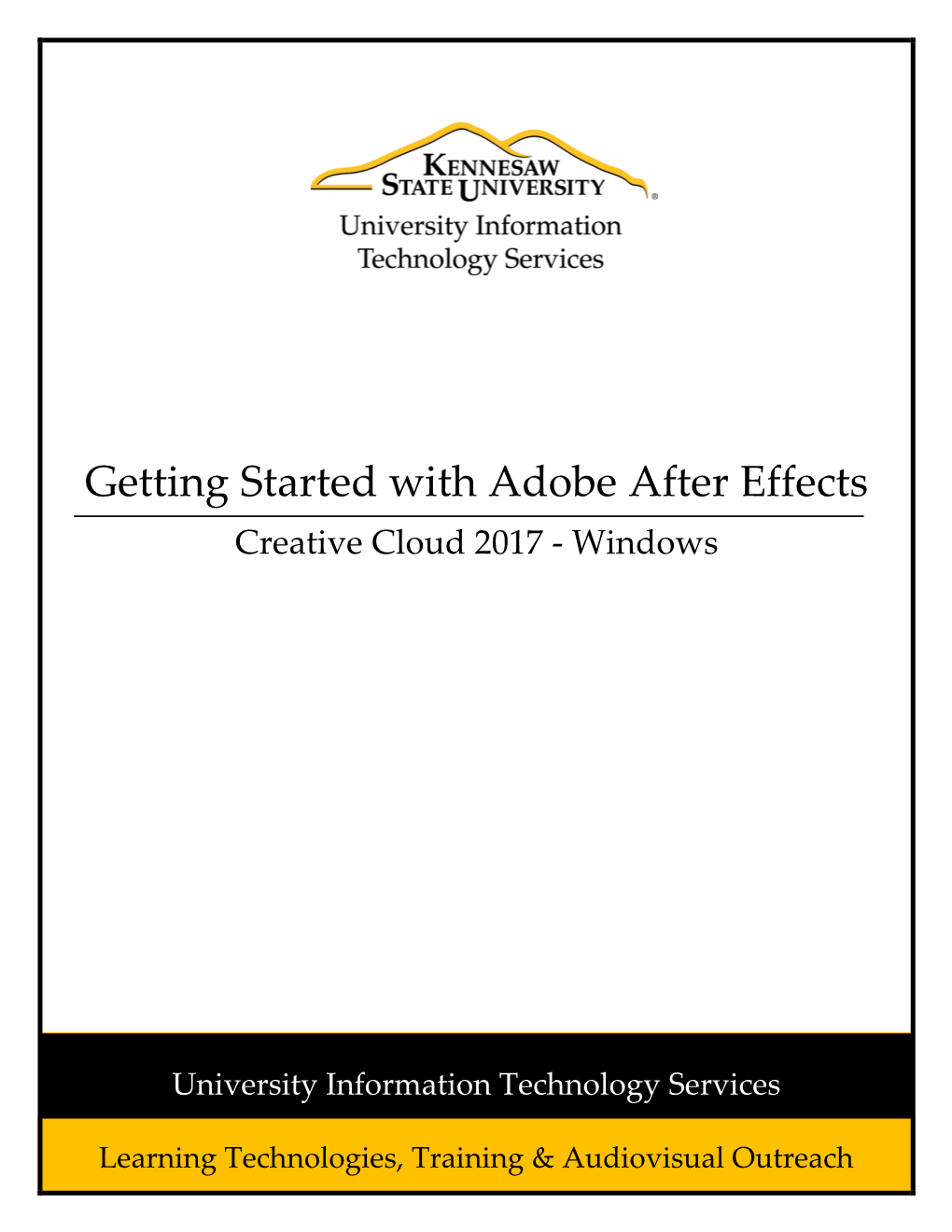 Getting Started with Adobe After Effects Creative Cloud 2017 - Windows