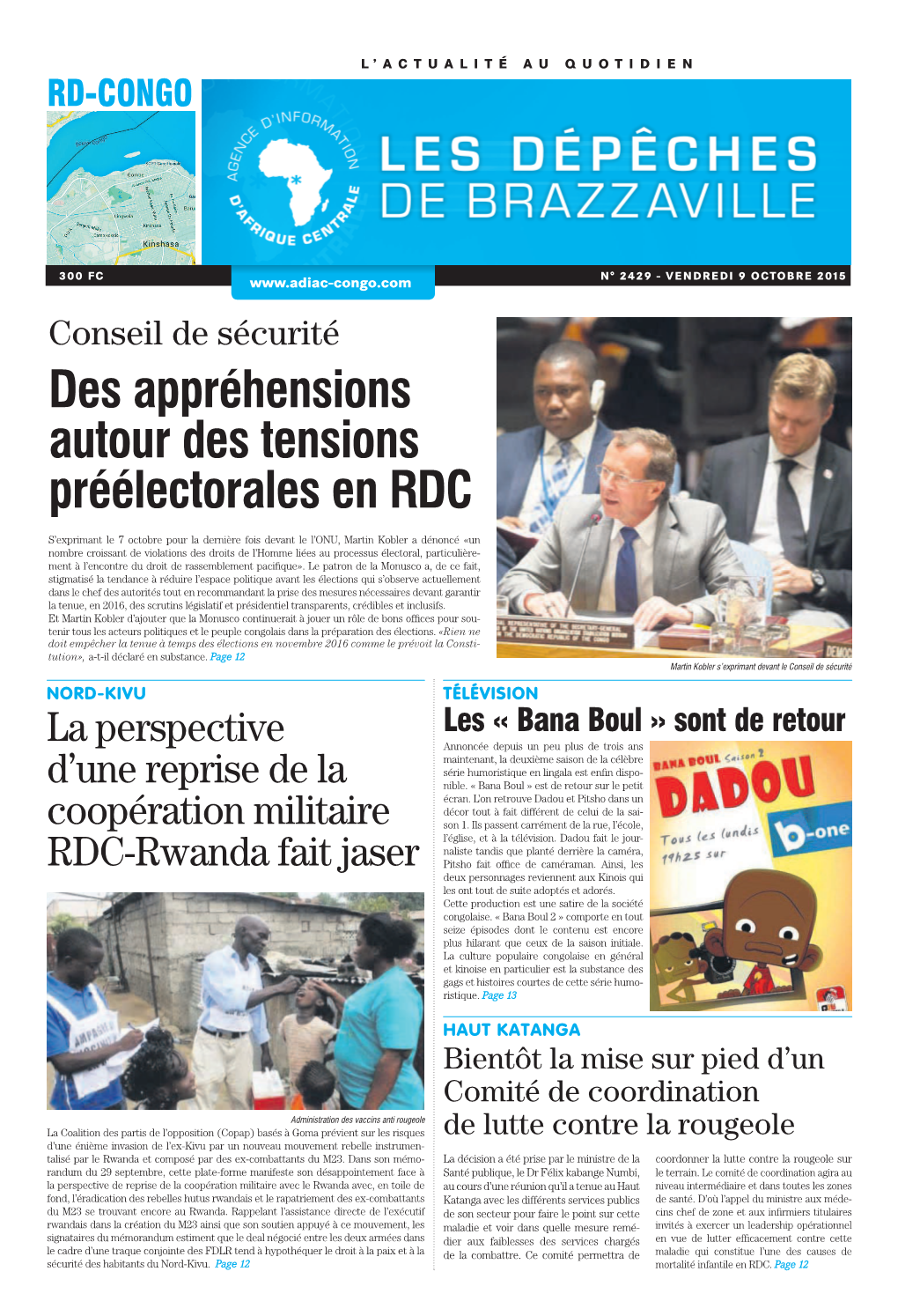 Des Appréhensions Autour Des Tensions Préélectorales En RDC