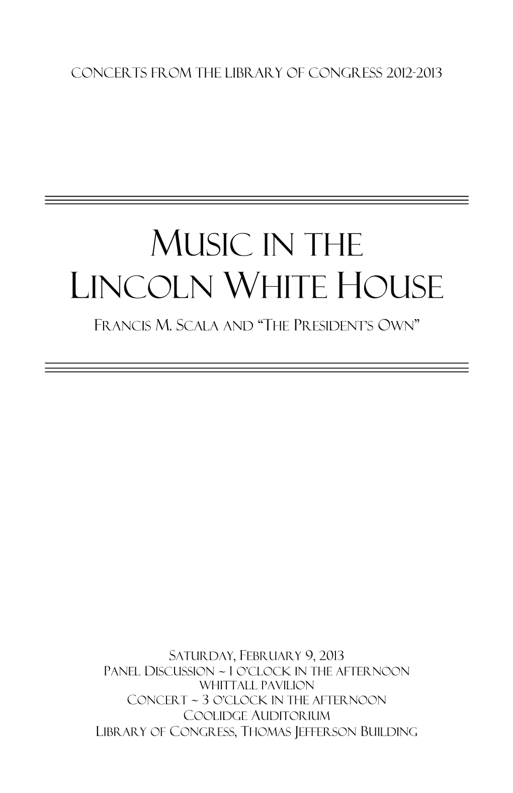 Music in the Lincoln White House